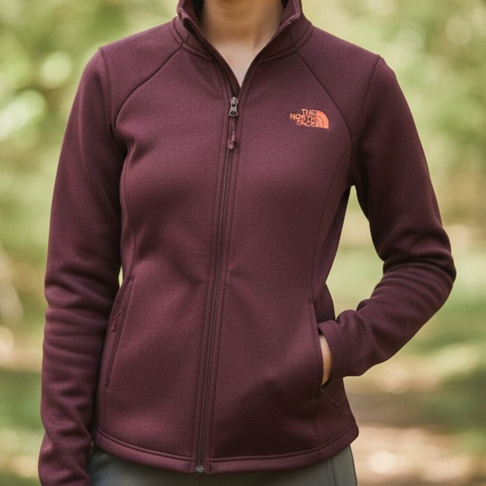 The North Face Maroon Zip Jacket Small